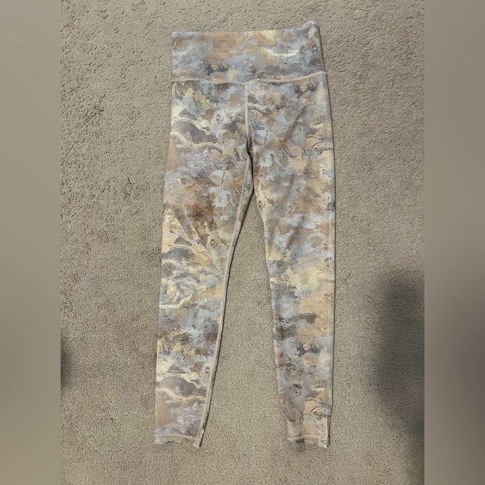 Multi color metallic athleta leggings